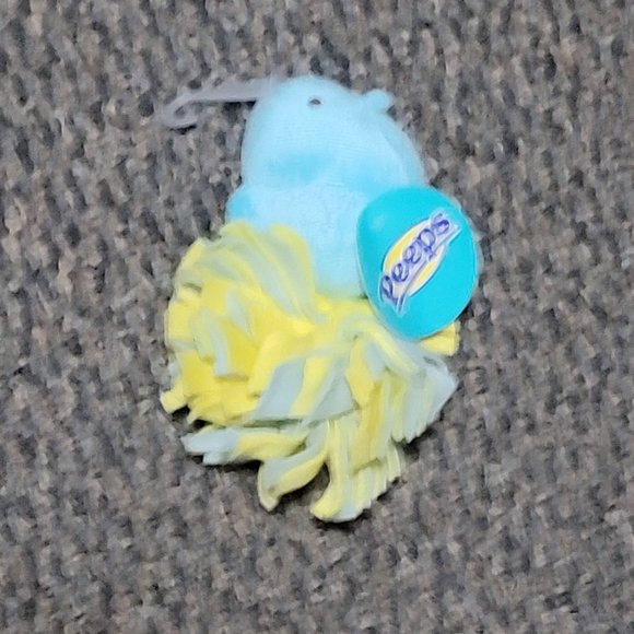 Blue Peep Peeps for Pets  Fleece Bottom Plush Chick Squeaky Dog and Cat Pet Toy - Picture 3 of 5